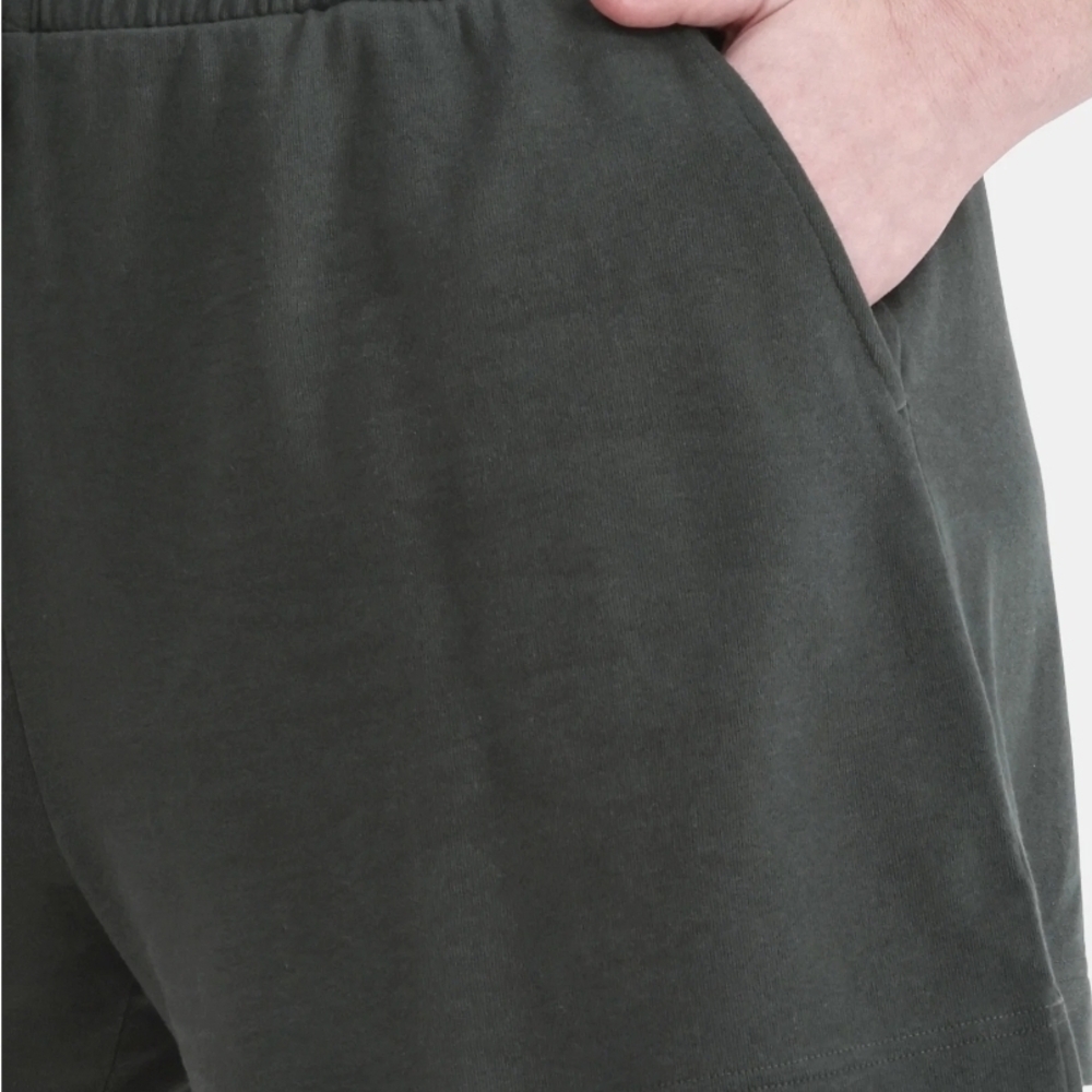 Terra & Sky Plus Size Dark Aloe (Green) Relaxed Fit Soft Fabric Slip On Shorts - Picture 2 of 4